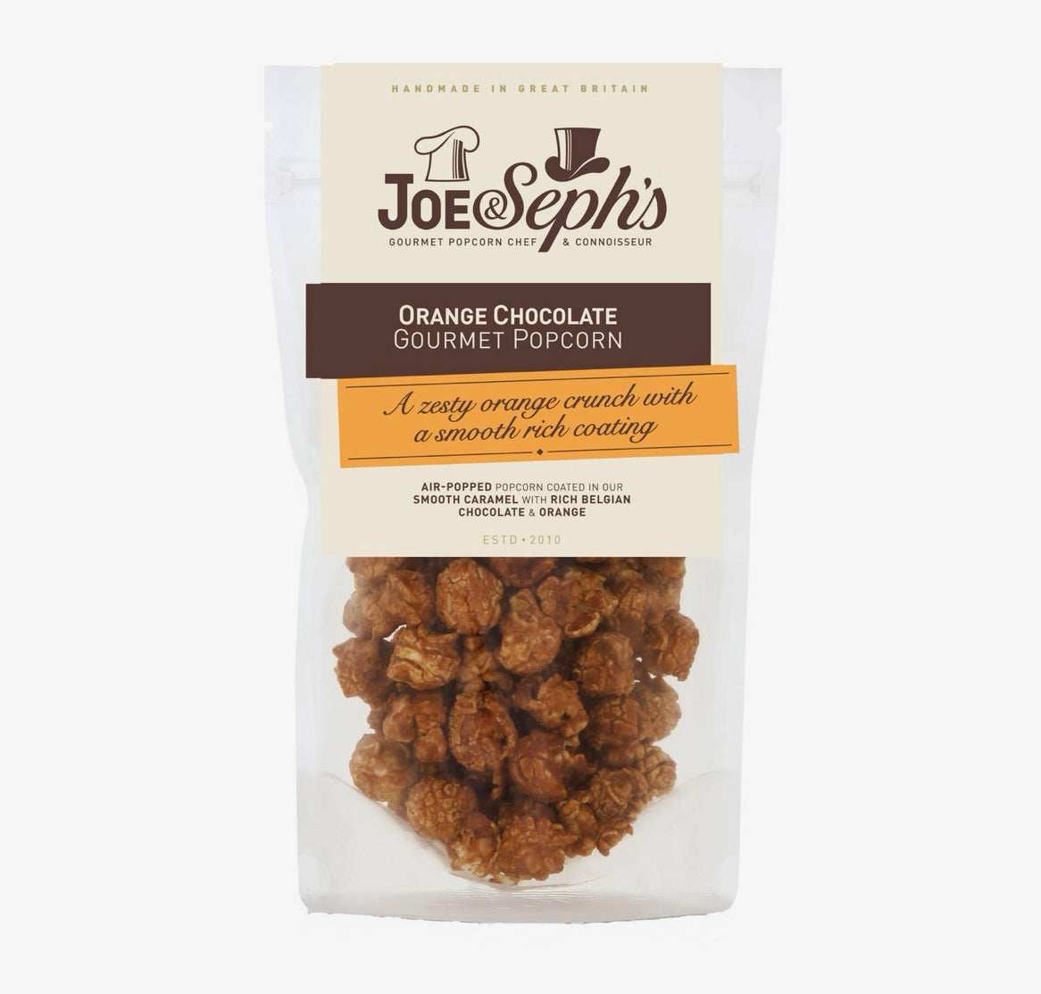 Joe and Sephs Orange chocolate popcorn