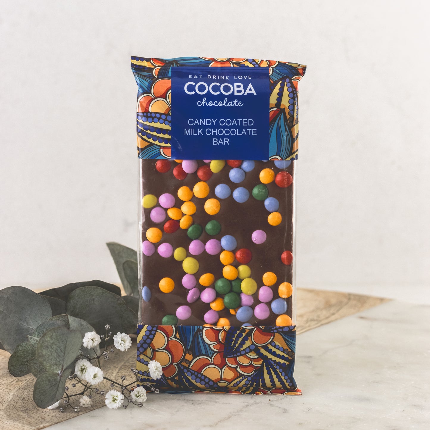 Cocoba candy coated milk chocolate bar