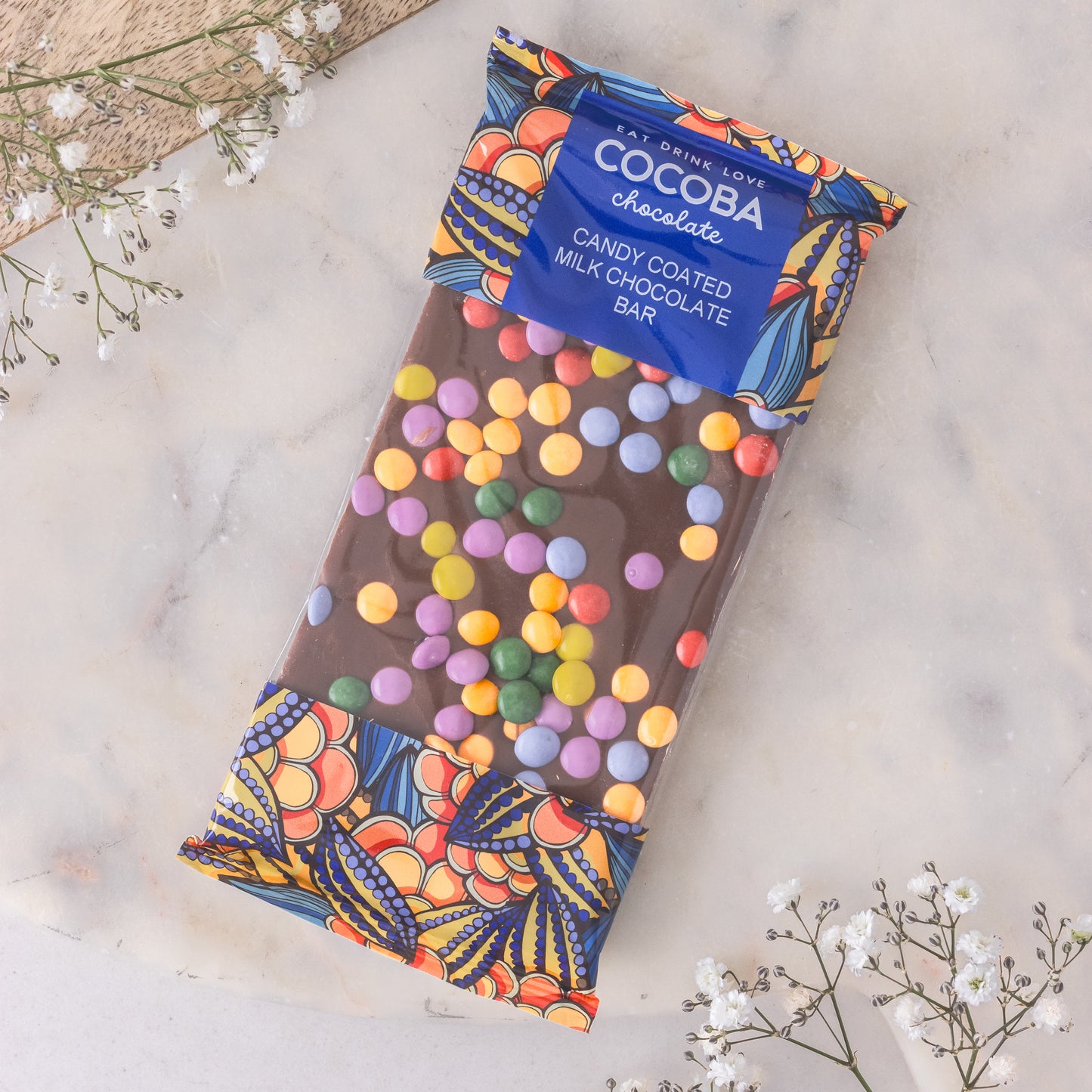 Cocoba candy coated milk chocolate bar