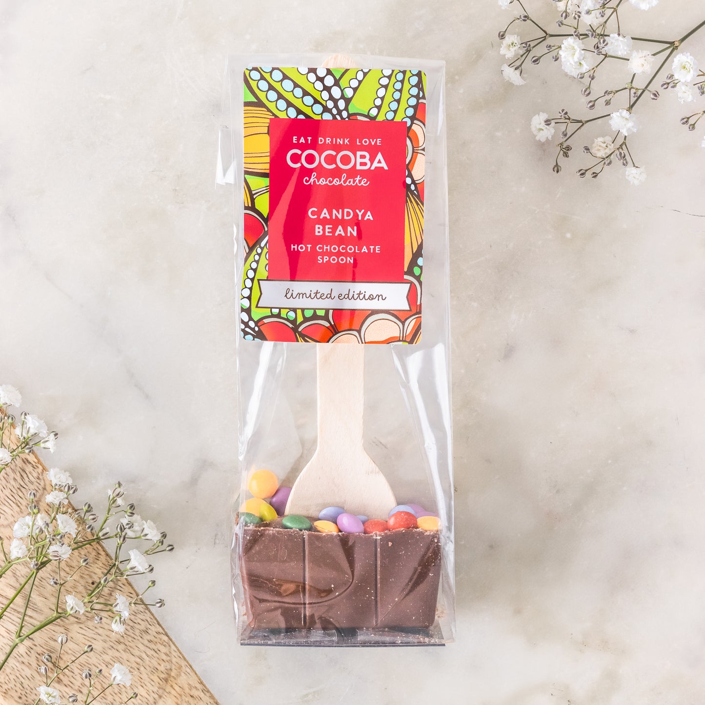 Cocoba candy bean hot chocolate spoon