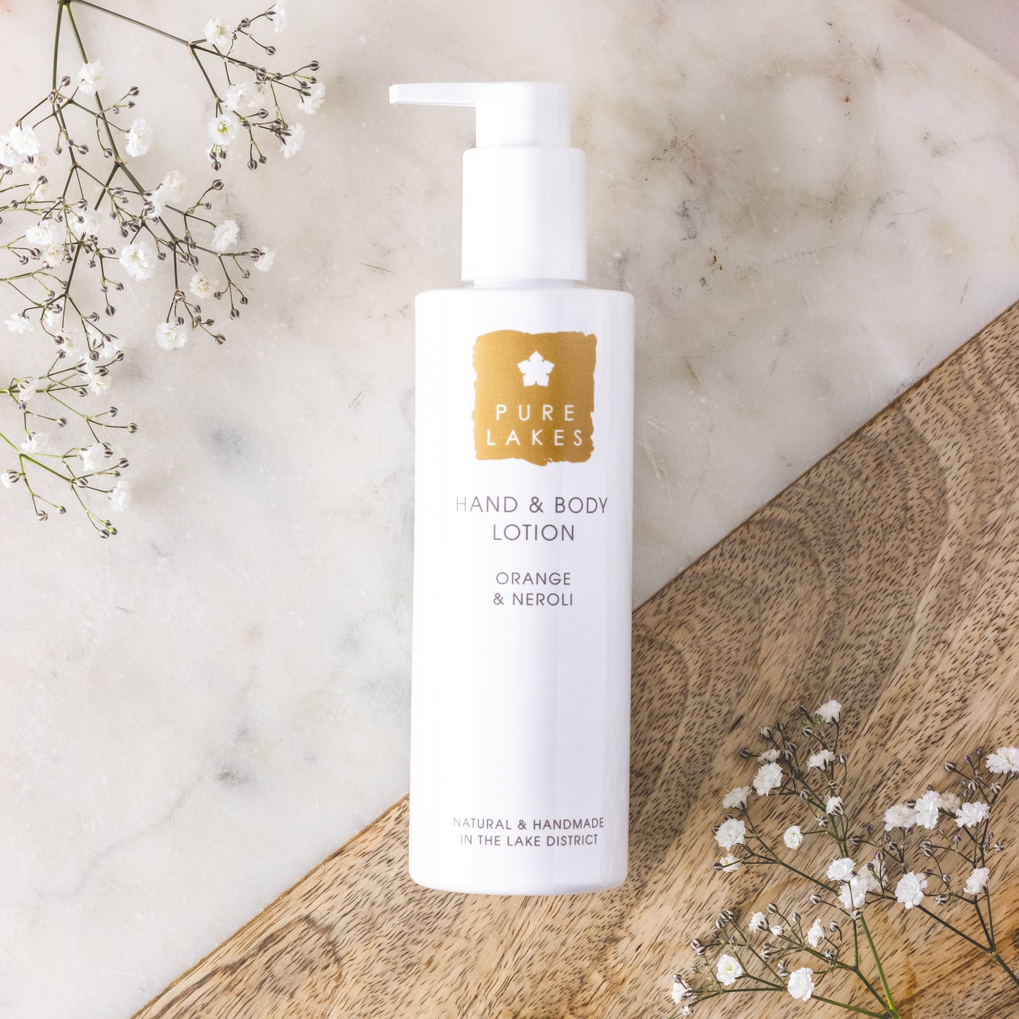 Pure lakes orange and neroli hand and body lotion