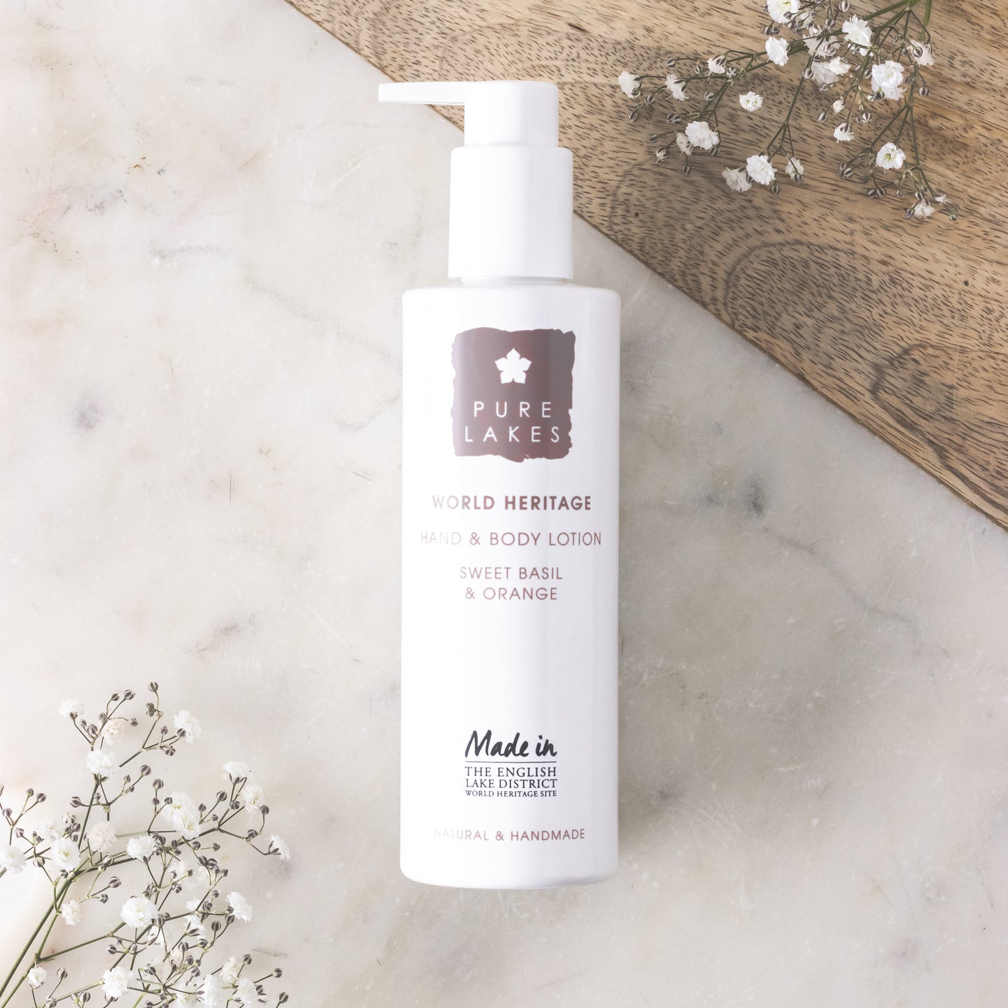 Pure lakes sweet basil and orange hand and body lotion