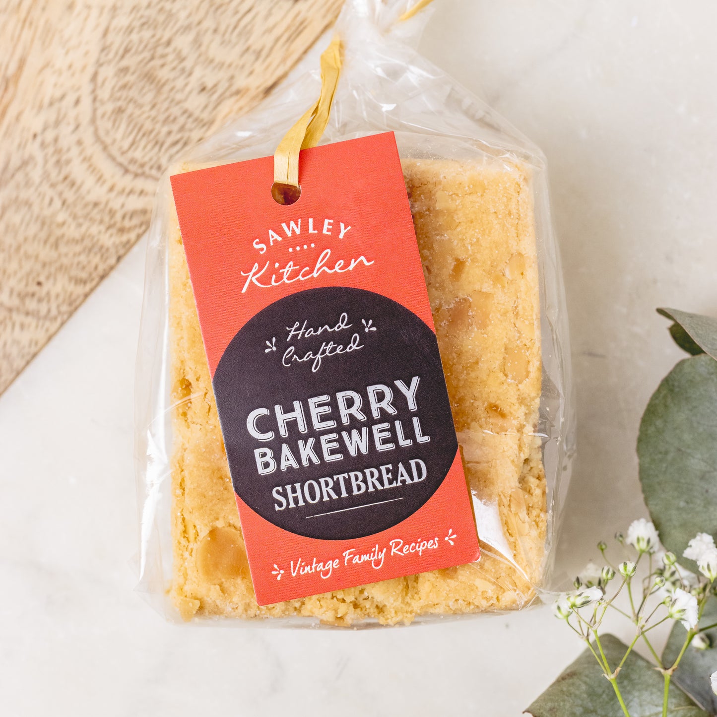 Sawleys kitchen cherry Bakewell shortbread