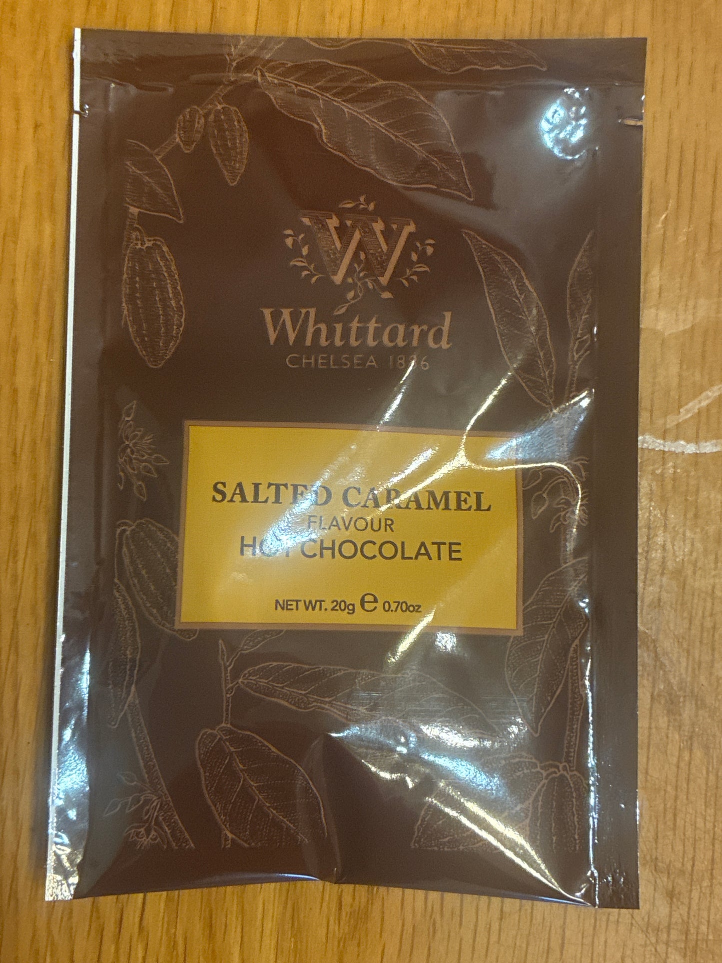 Whittards salted caramel hot chocolate sachet
