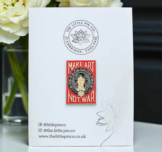 The little pin company “Make Art Not War” pin
