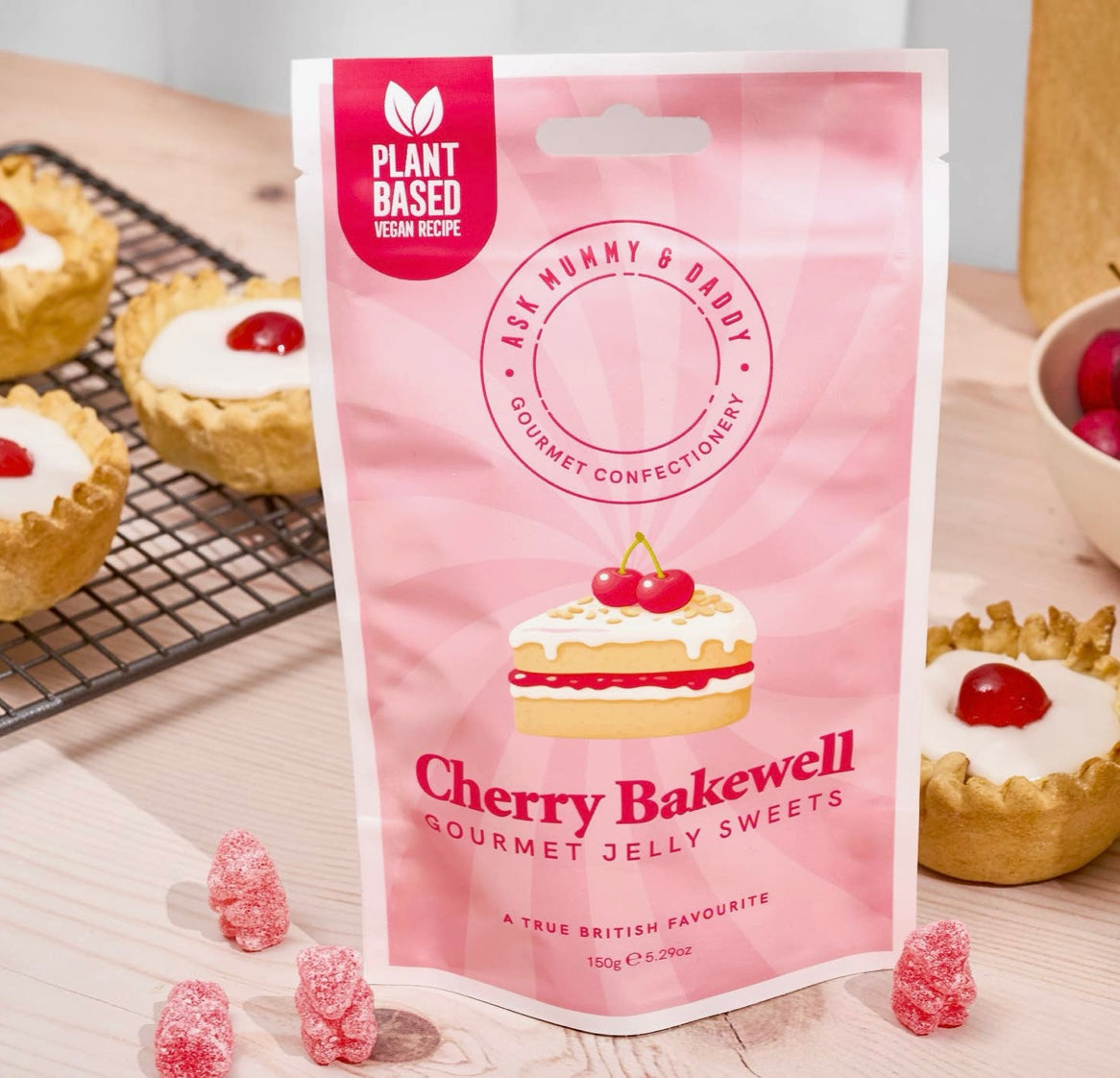 Ask mummy & daddy cherry Bakewell gourmet jelly sweets