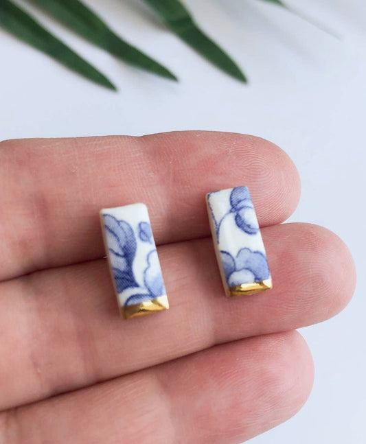 Clay blanca blue earrings