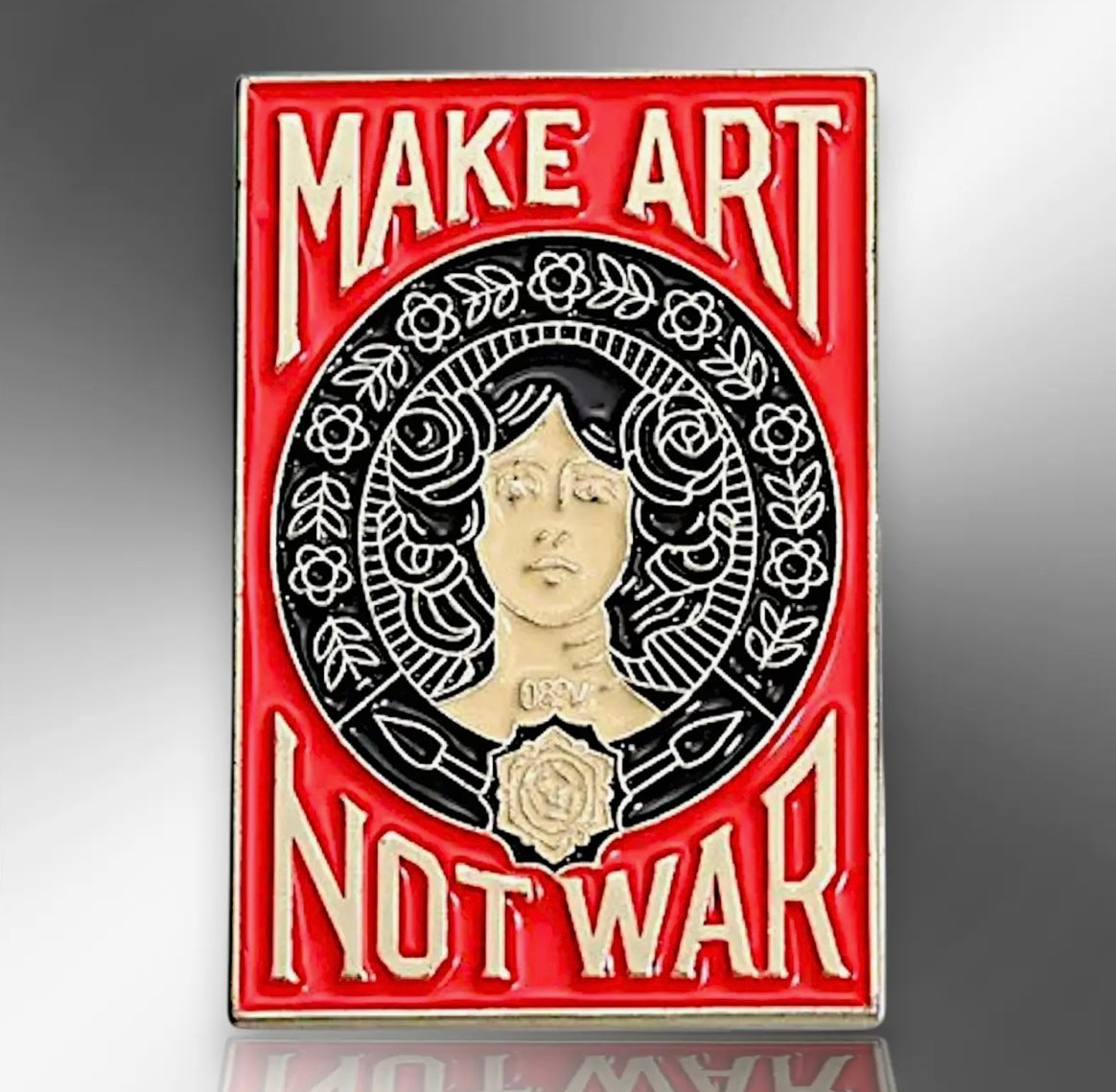 The little pin company “Make Art Not War” pin