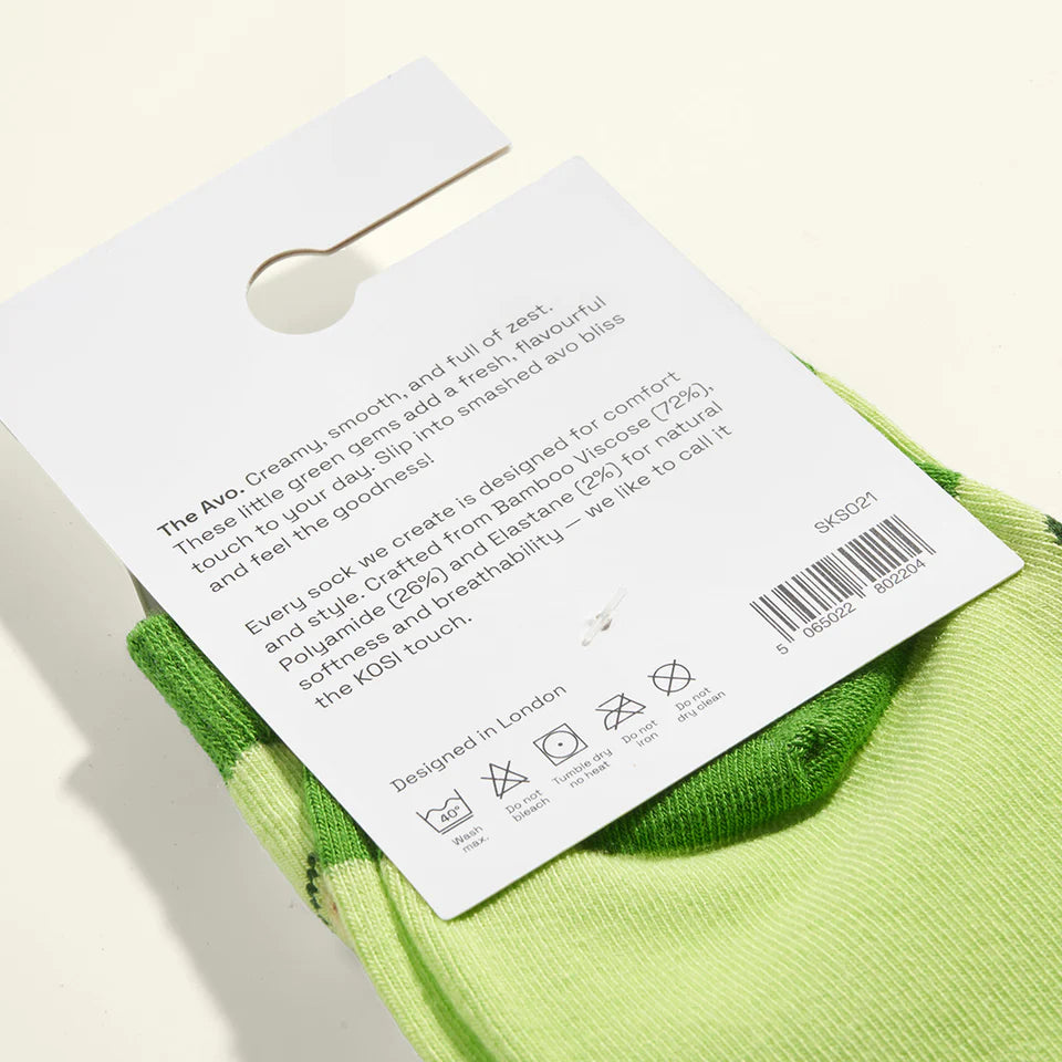 Avocado socks by Kosi