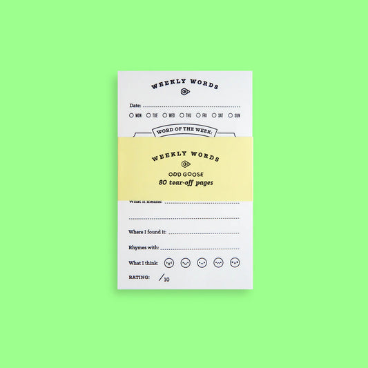 Odd goose weekly words notepad