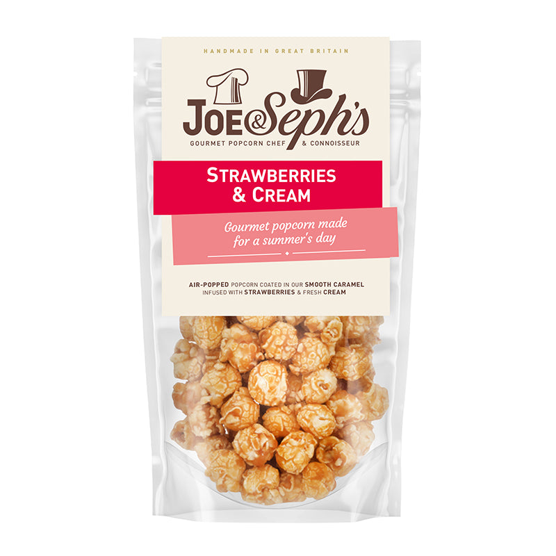 Joe and seph strawberries and cream gourmet popcorn