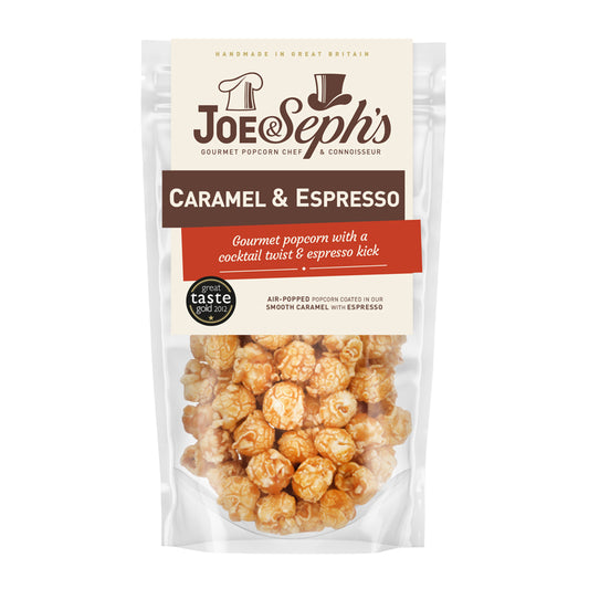 Joe and Seph caramel and expresso popcorn.