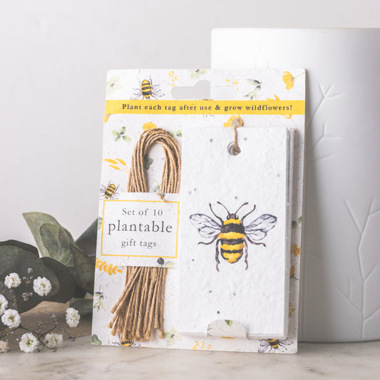 Little green gifts plantable wildflower gift tags bees