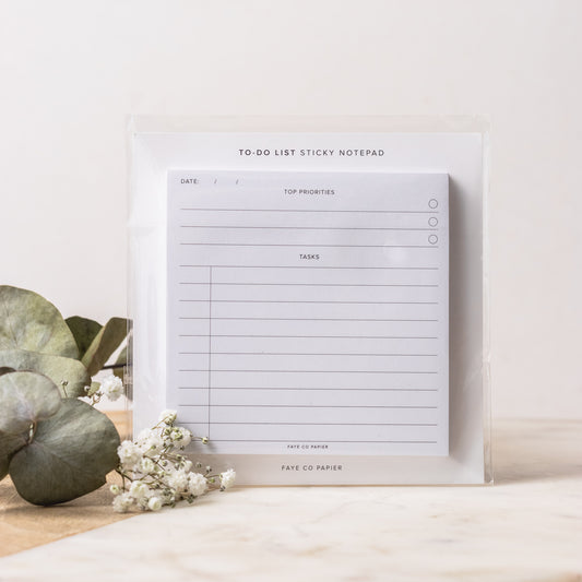 Faye and co papier to do list sticky notepad