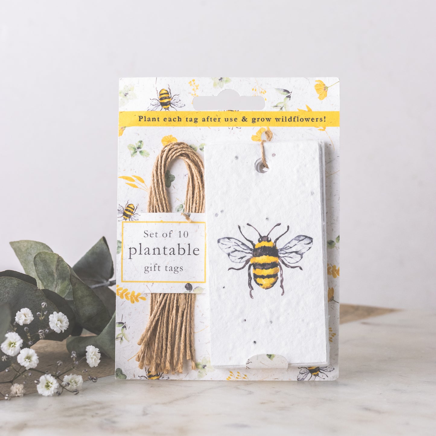 Little green gifts plantable wildflower gift tags bees