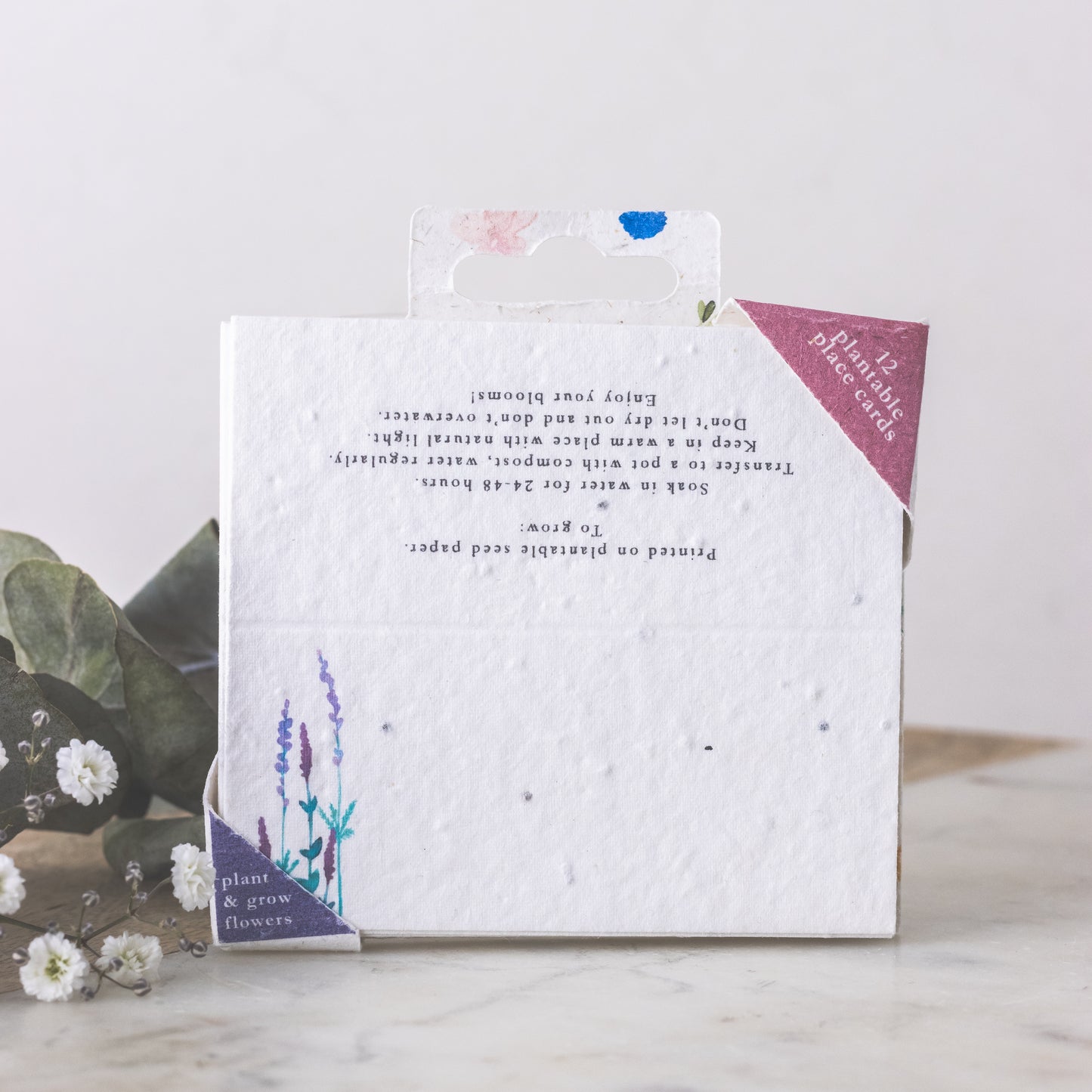 Little green gifts plantable wildflower placement cards flowers