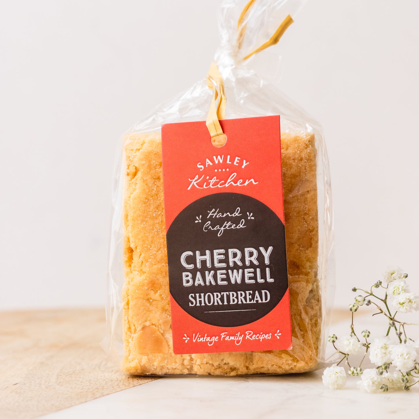 Sawleys kitchen cherry Bakewell shortbread