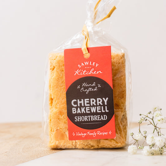 Sawleys kitchen cherry Bakewell shortbread