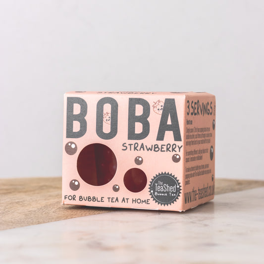 The tea shed strawberry boba