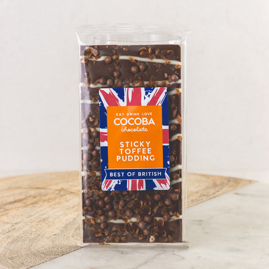 Cocoba sticky toffee pudding chocolate bar