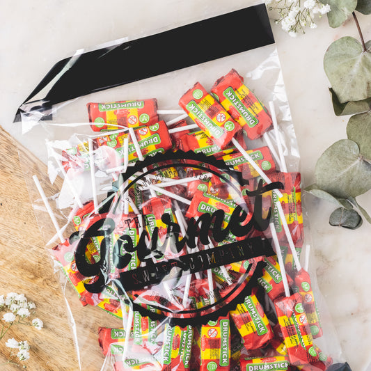 Gormet sweets swizzle drum sticks