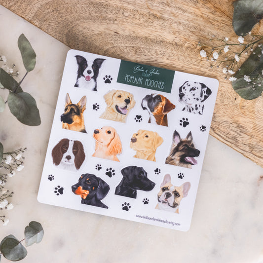 Bella and Archie dog stickers