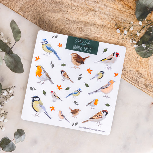 Bella and Archie bird small and large stickers