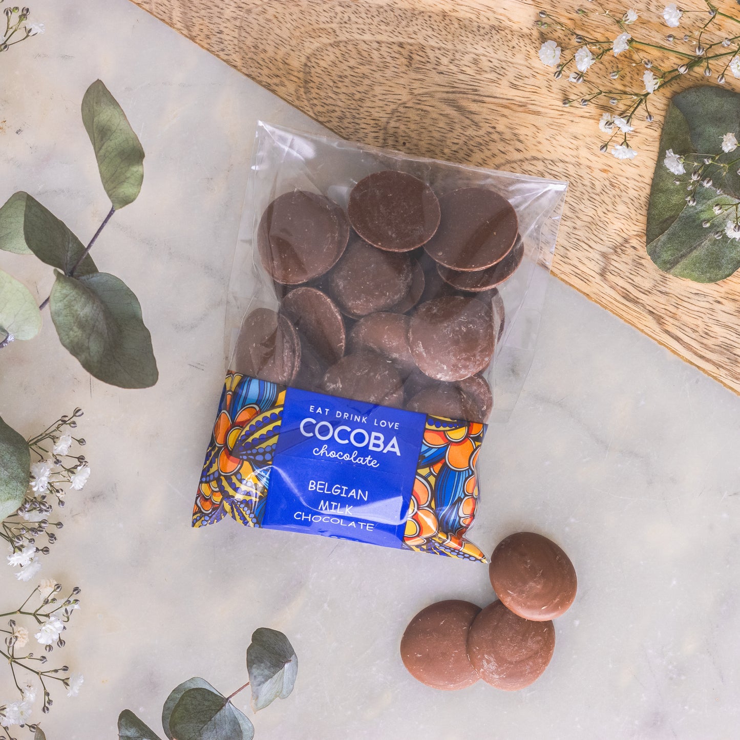 Cocoba Belgium milk chocolate buttons