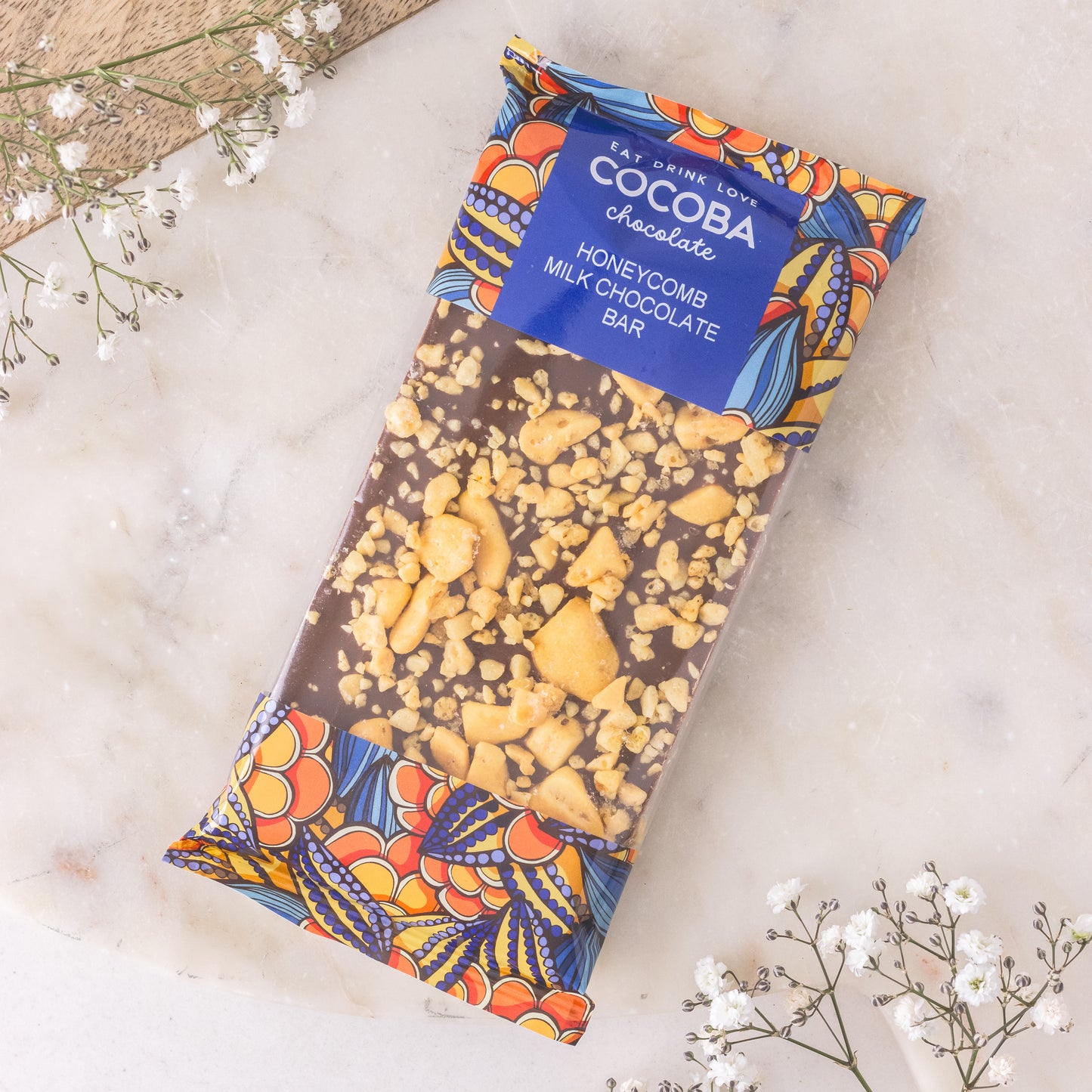 Cocoba honeycomb milk chocolate bar
