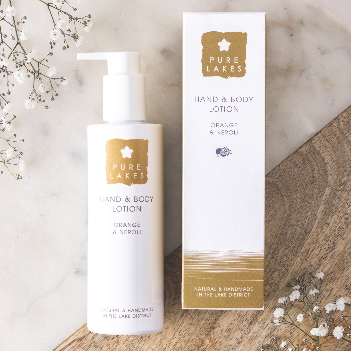 Pure lakes orange and neroli hand and body lotion