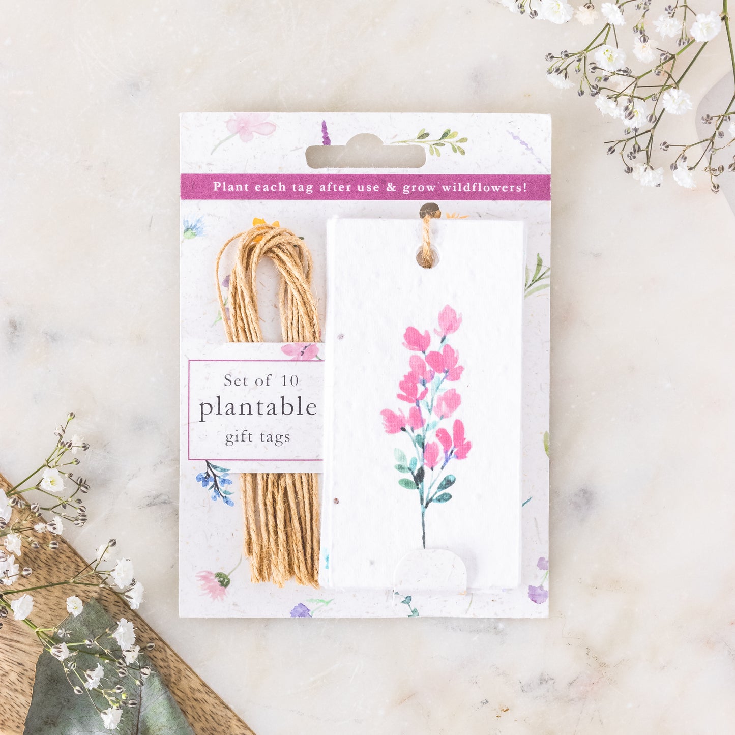 Little green gifts  plantable wildflower gift tags flowers