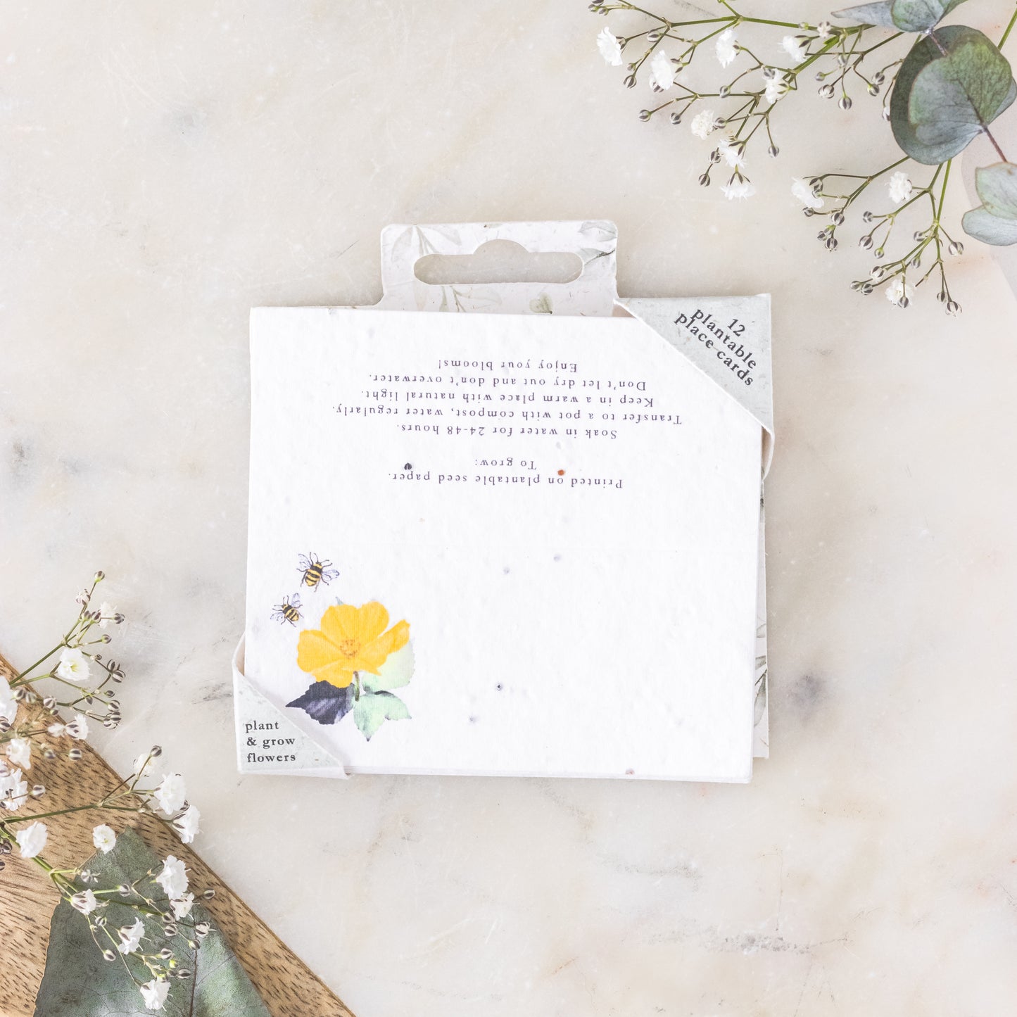 Little green gifts plantable wildflower placement cards