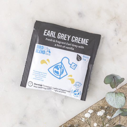 Bird and blend Earl Grey Creme black tea single tea