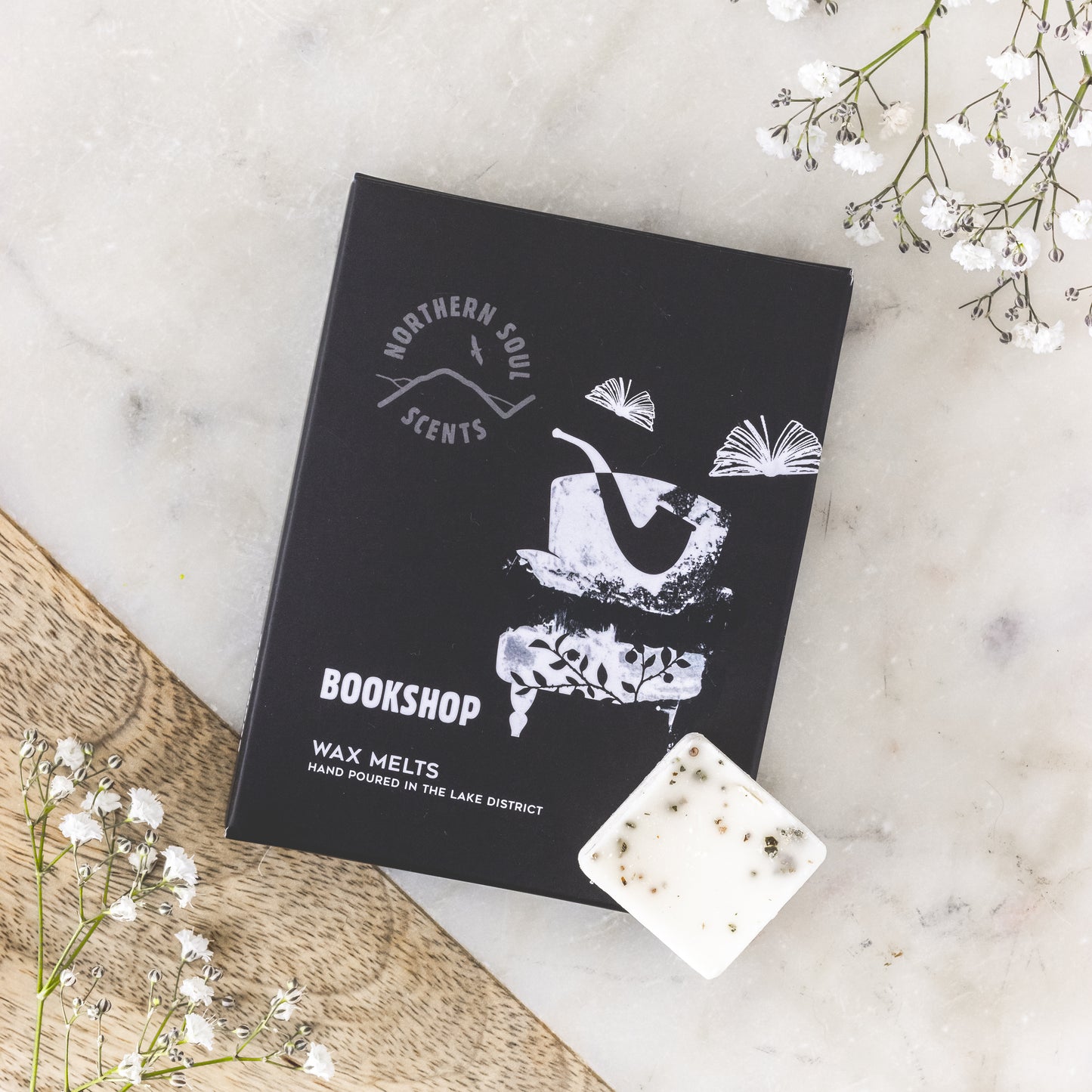 Northern soul scents bookshop wax melts