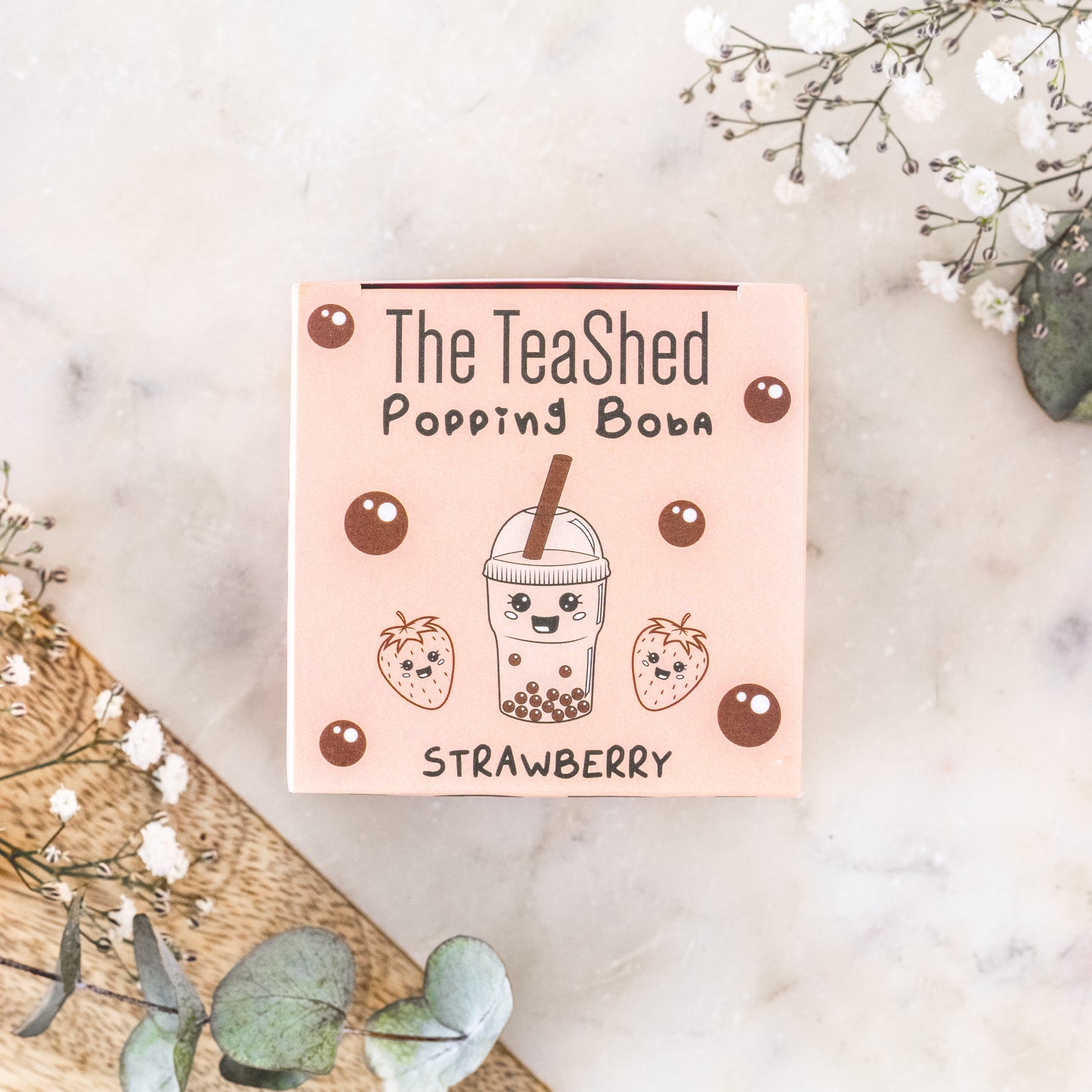 The tea shed strawberry boba
