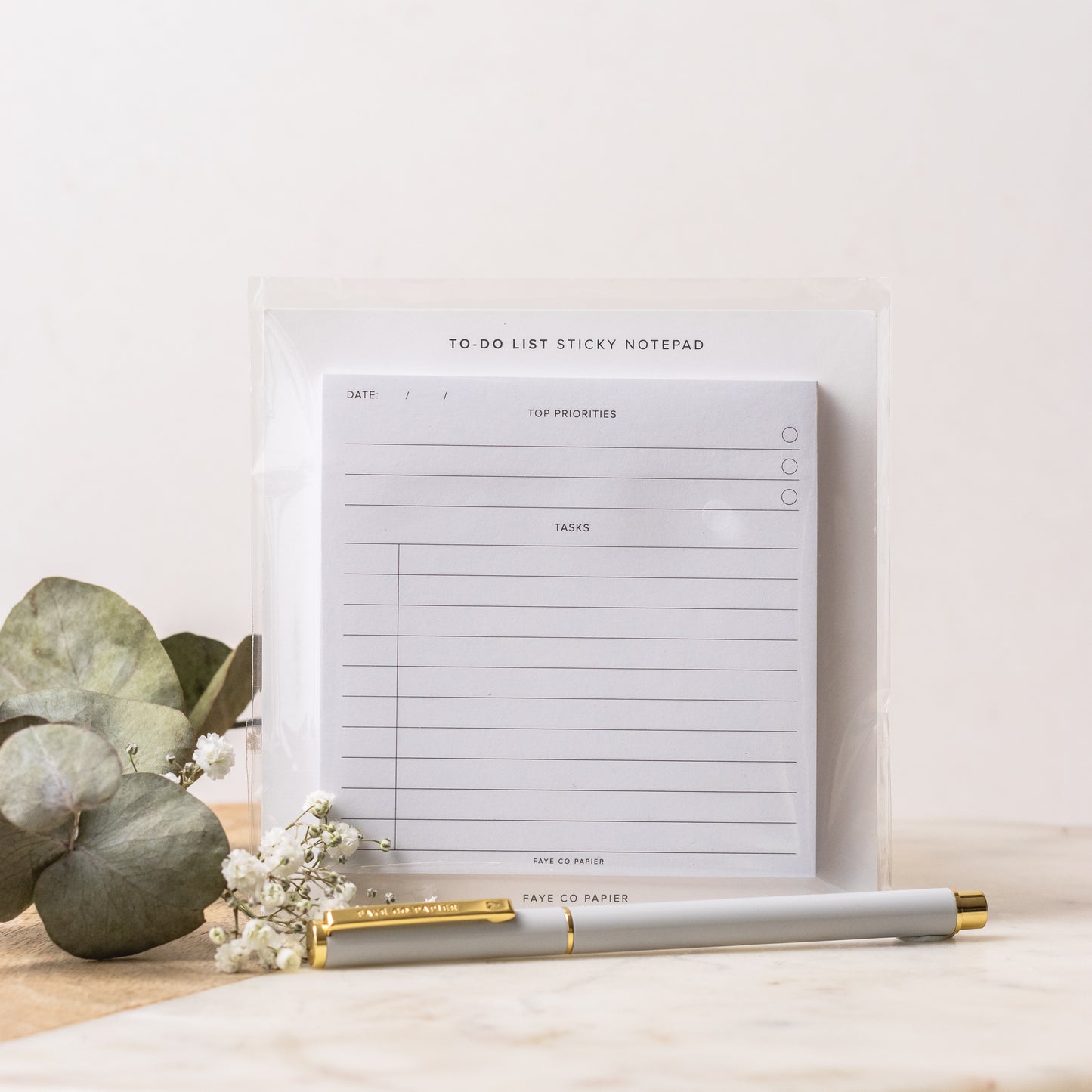 Faye and co papier to do list sticky notepad