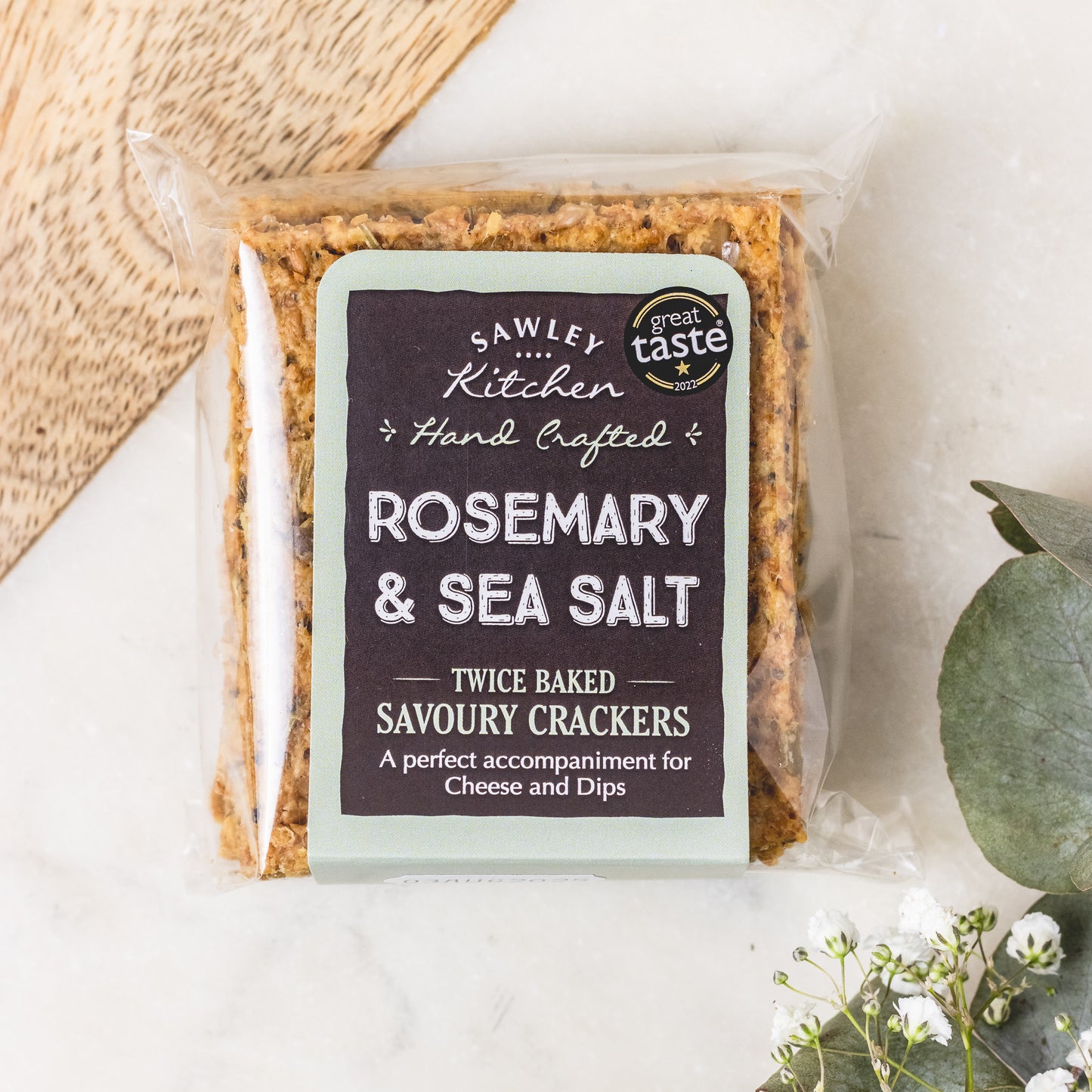 Sawleys kitchen rosemary and seasalt crackers