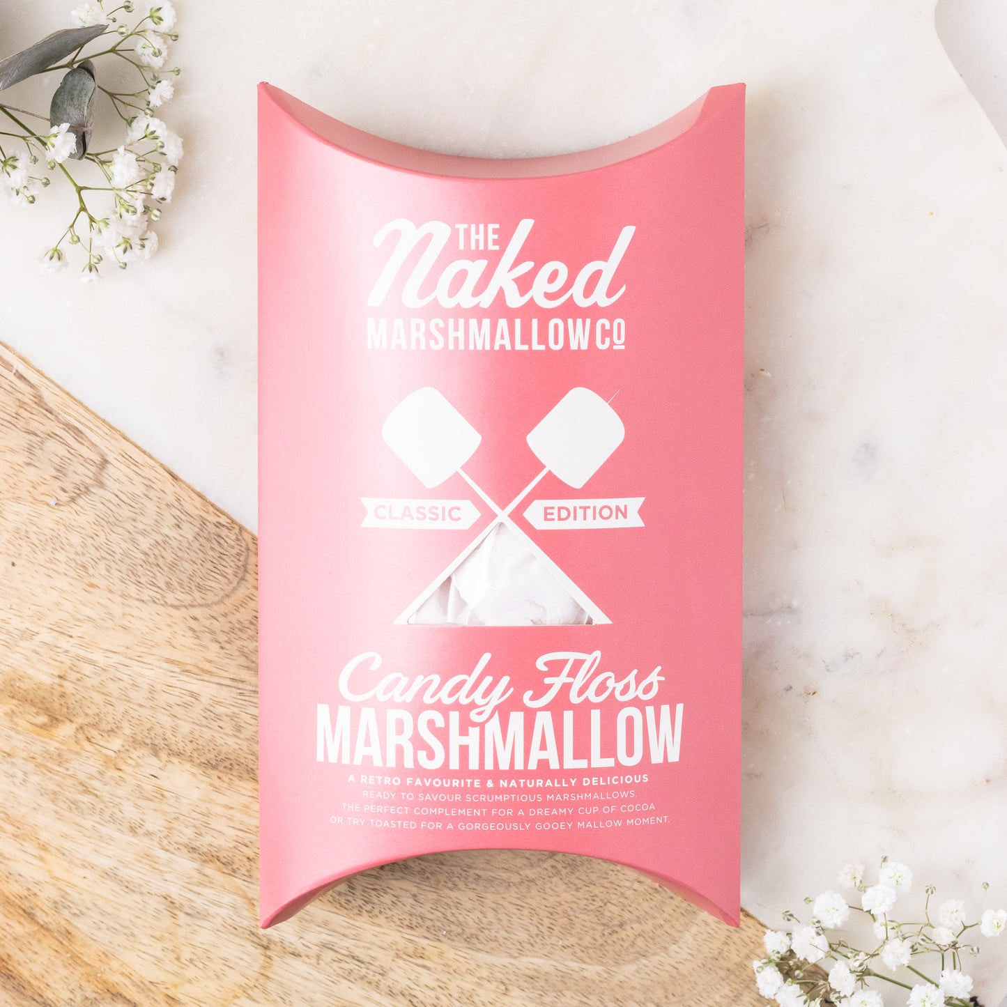 Naked marshmallow candy floss