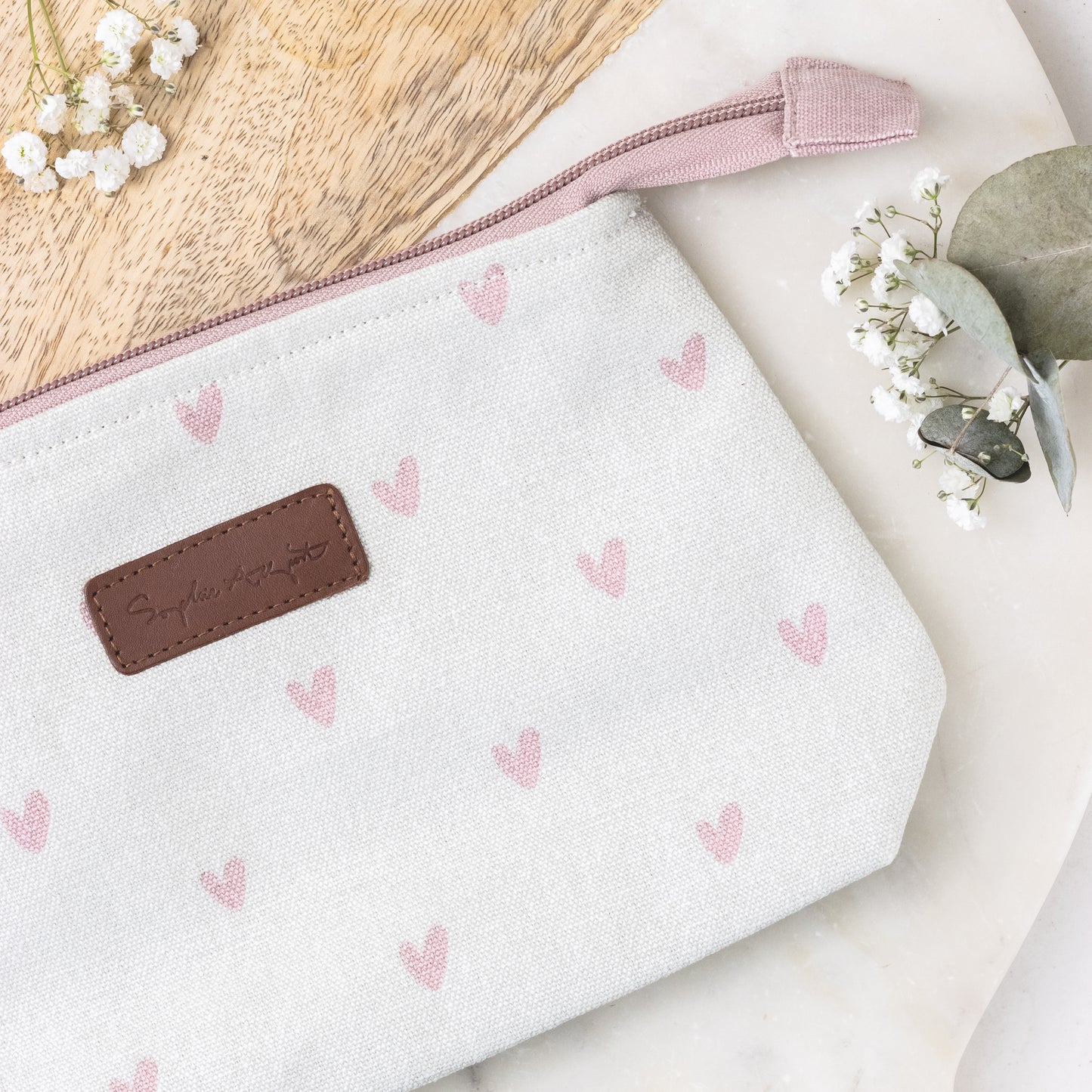 Sophie allport heart makeup bag