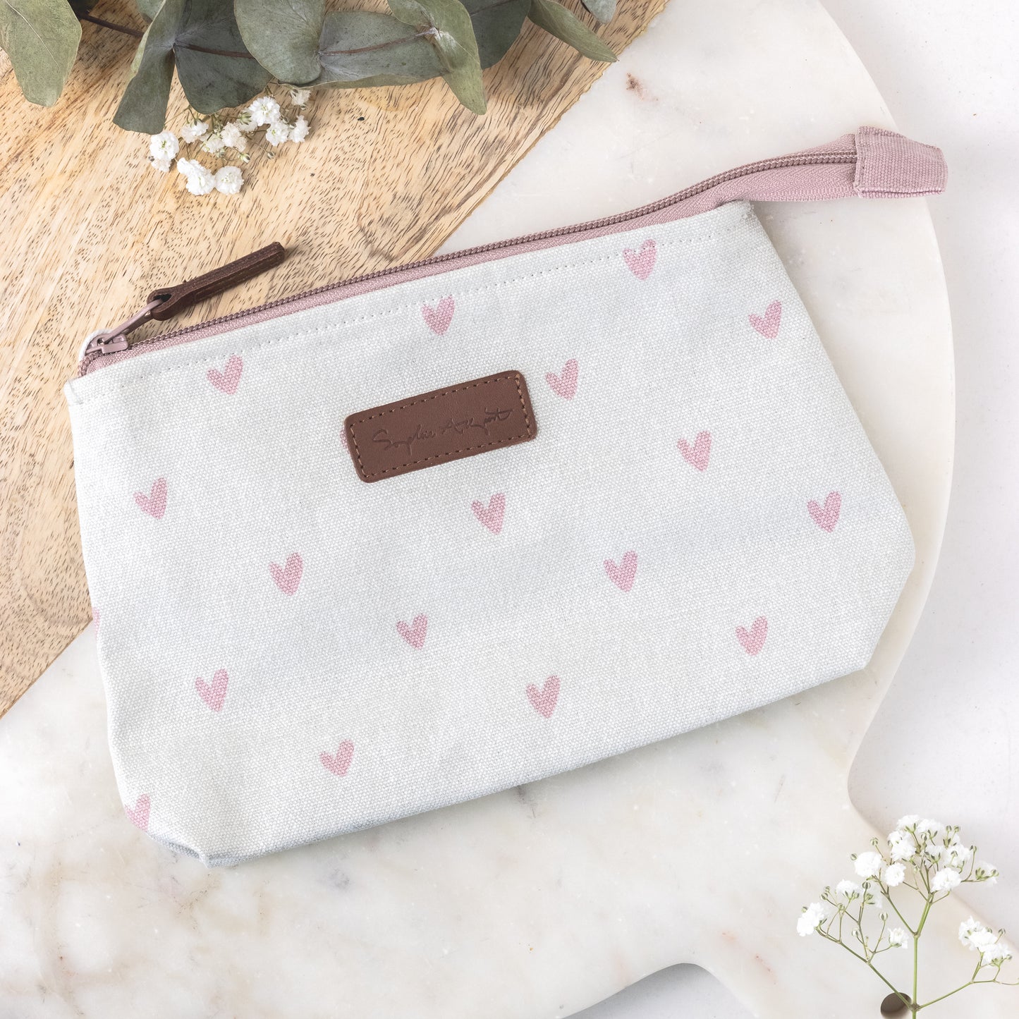 Sophie allport heart makeup bag